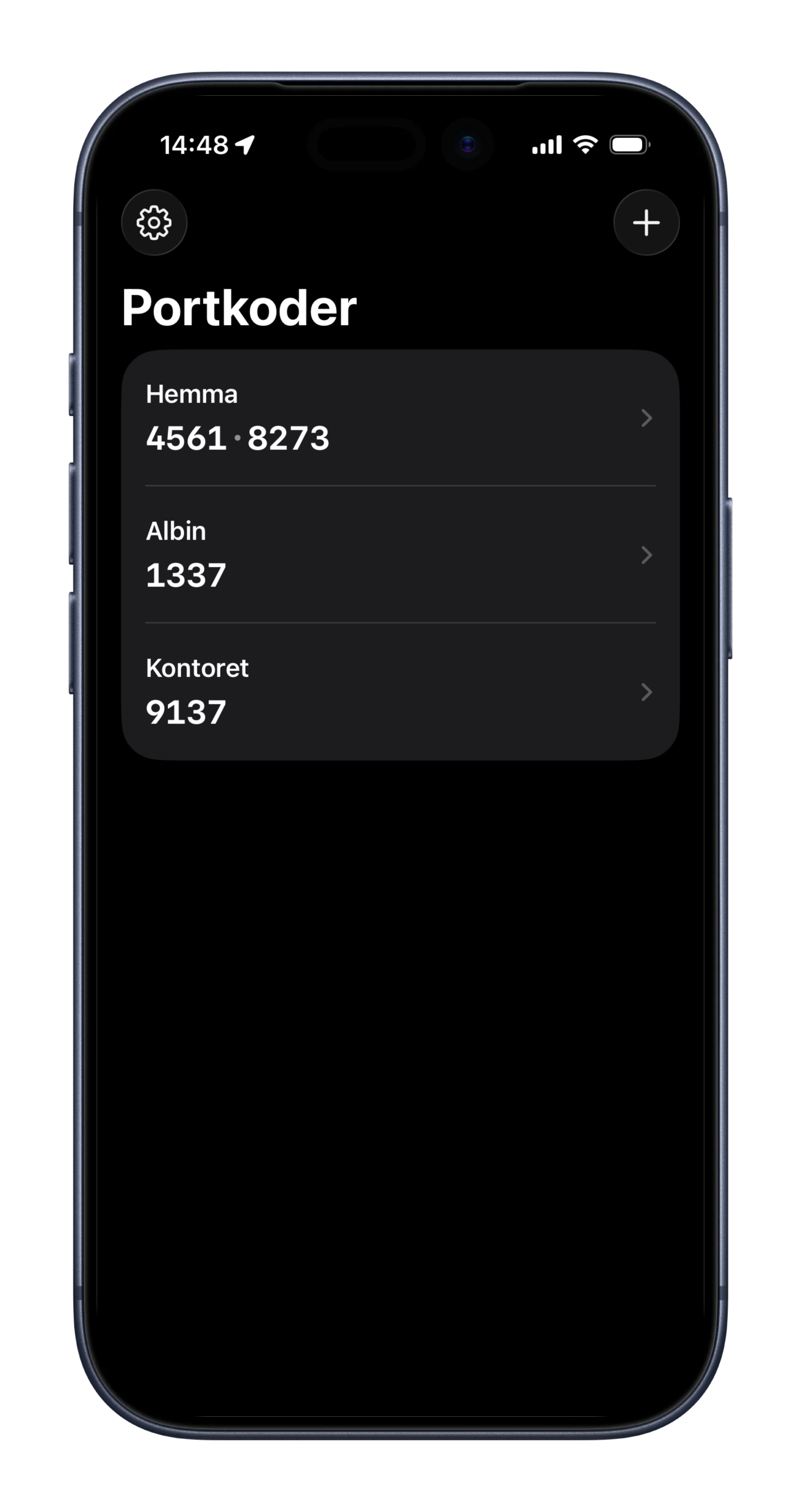 Door Code app skärmbild